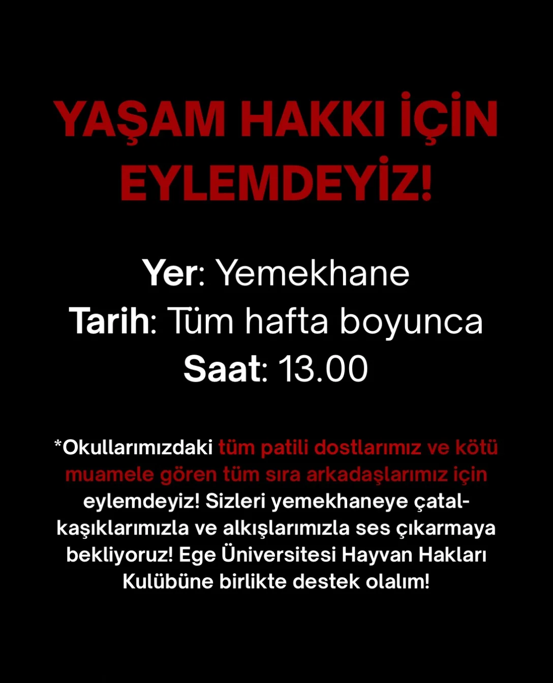 Yemekhanede Eylem